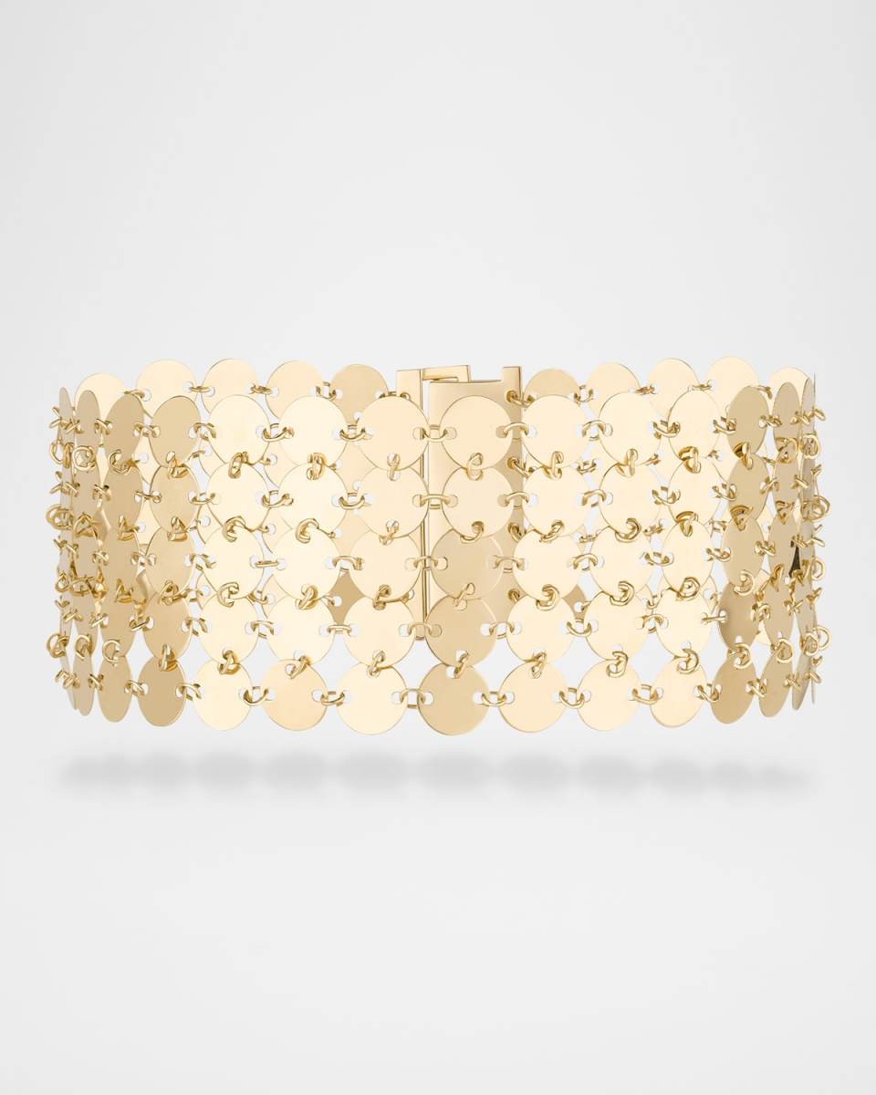 14K Yellow Gold Laser Mega Chainmail 5-Row Bracelet